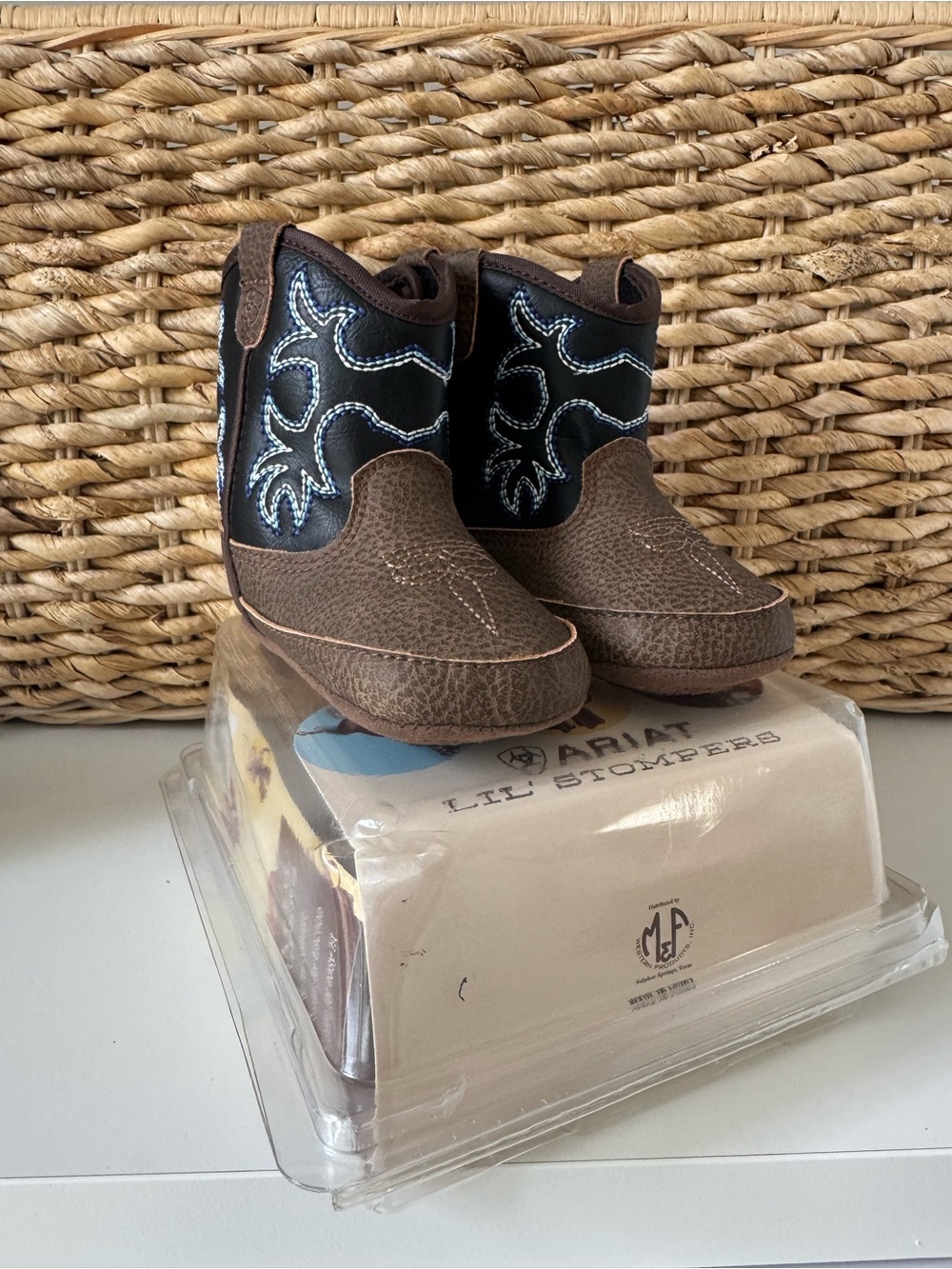 Ariat Brown and Black Kids Western Pull-On Boots